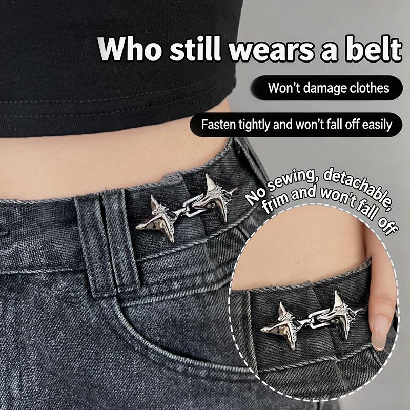 Jeans - Resistente Fibbia Regolabile in Metallo per