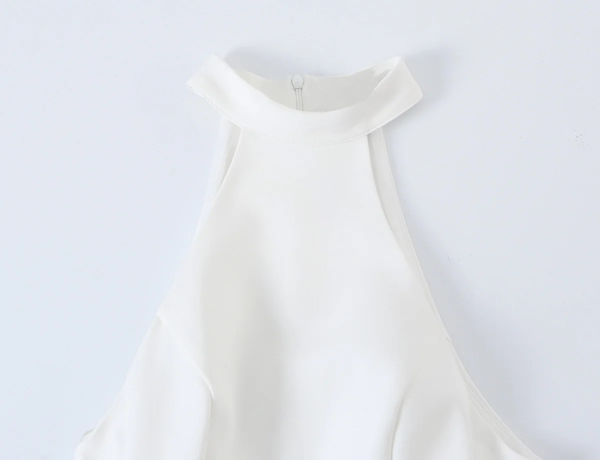 Abito Mini Bianco da Donna con - Y2K Backless Halter Mini Dress recensione e prezzo